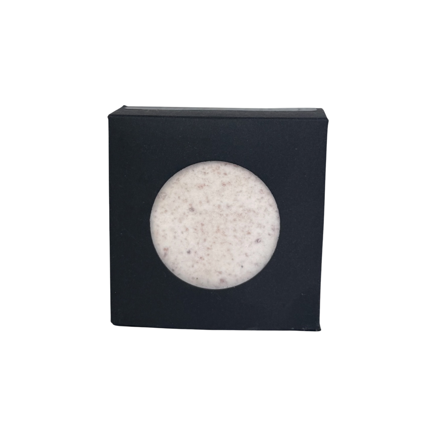 Alchemy Body Werks Harmony soap bar in a matte black box on a white background.