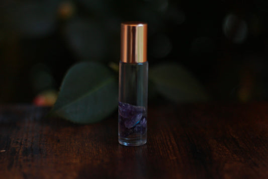 Amethyst Crystal-Infused Roll-On with Lavender Essential Oil