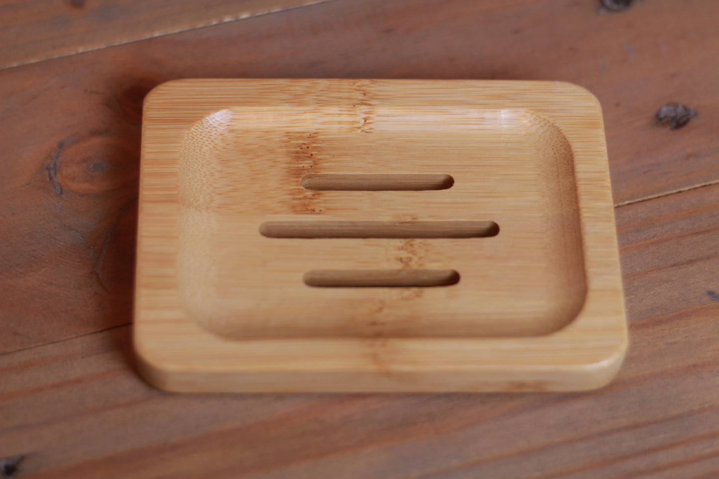 Rectangular Bamboo Soap Dish – Sustainable Soap Saver with Drainage Slots